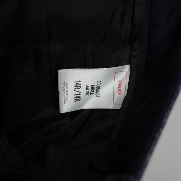 EXPRESS Women's 14 Blue & Red LOT OF 2 PAIRS Slacks Columnist Fit ankle pants - Picture 10 of 14